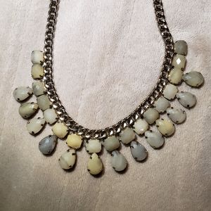 Accessorize 19" natural gray statement necklace